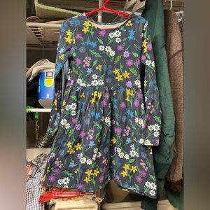 5-6y Lands' End Floral Kids Dress - Navy Multicolor